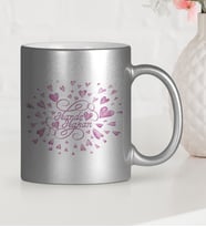 BK Gift Kişiye Özel Sevgililer Günü Temalı Gümüş Yaldızlı Kupa Bardak  29
