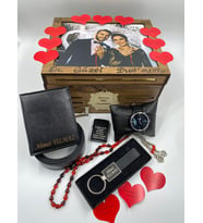 Erkelere Özel  Ahşap 26 Fotoğraflı Kemer Cüzdan V.I.P Set