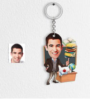 BK Gift Kişiye Özel Bay Öğretmen Karikatür Anahtarlık  2