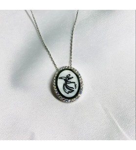 Mevlana Model Gümüş Kolye Özel Gün Hediyesi