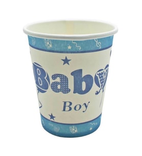 Baby Shower Karton Bardak, Mavi - 8 Adet (STD)