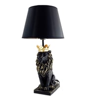 ASLAN ABAJUR SİYAH GOLD-AB104-2