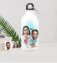 BK Gift Kişiye Özel Benimle Evlenir Misin Karikatürlü Metal Suluk 500 Ml  1