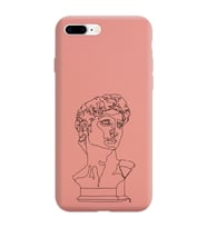 Iphone 8 Plus Çizgi Tasarımlı Pudra Lansman Telefon Kılıfı