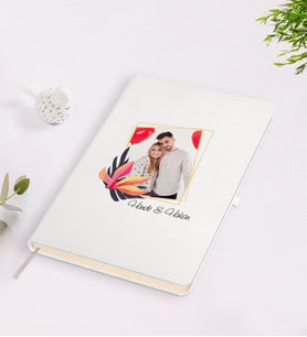 BK Gift Kişiye Özel Sevgililer Günü Temalı İsimli Fotoğraflı Beyaz Defter-27