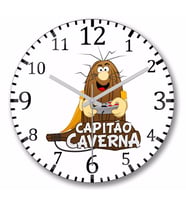 Capitao Caverna Duvar Saati Bombeli Gercek Cam