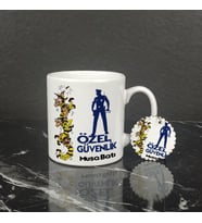 Özel Güvenlik Kupa Bardak ve Anahtarlık Set