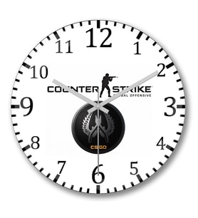 Counter Strike Cs Go Duvar Saati Bombeli Gercek Cam