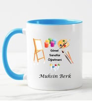 Görsel Sanatlar Öğretmeni Kupa Bardağı Mavi