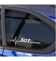 Peugeot 301 Yan Cam Sticker Oto Kapı Çıkartma 20cmx7cm