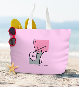 BK Gift Kişiye Özel Pudra Pembe Fermuarlı Plaj Çantası  10