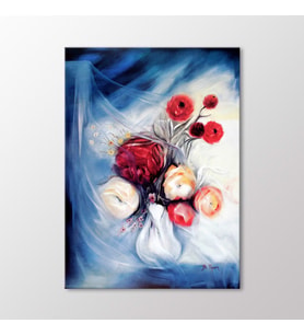 Arty Tablo Soyut Çiçekler Tablo (Karışık)