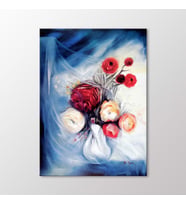 Arty Tablo Soyut Çiçekler Tablo (Karışık)