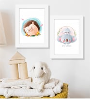 Kirpi Ve Koala Ahşap 2 Li 15,5X20,5 Cm Tasarım Çerçeve Seti