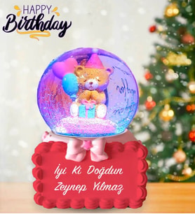İyi Ki Doğdun Işıklı Kar Küresi Doğum Günü Hediyesi
