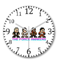 The Force Awakens Bits Duvar Saati Bombeli Gercek Cam