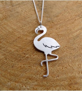 Gümüş Flamingo Kolye