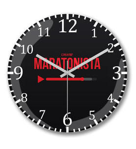 Createe The Maratonista 1 Duvar Saati Bombeli Gercek Cam