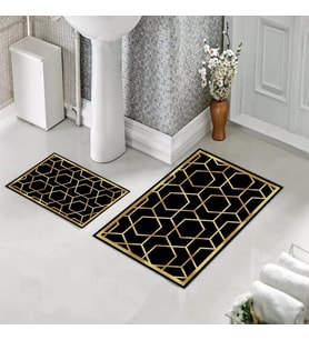Banyo Halısı Ikili Klozet Takımı Kaymaz Tabanlı (60 xm x 100 cm + 40 cm x 60 cm) 