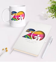 BK Gift Kişiye Özel 2024 Mutlu Yıllar Beyaz Defter Kalem ve Kupa Seti-11 (Model 1)