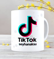 BK Gift Kişiye Özel TikTok Beyaz Kupa Bardak - 1