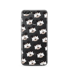 Mickey Tasarımlı Süper Şeffaf Silikon Telefon Kılıfı Huawei P Smart 