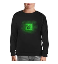 Minecraft 2 Siyah Çocuk Sweatshirt