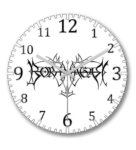 Borknagar Duvar Saati Bombeli Gercek Cam