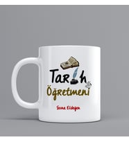 Tarih Öğretmeni Hediye Kupa Bardak Kişiye Özel Hediye Z49