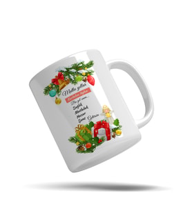 Kişiye Özel Yılbaşı Hediyesi Beyaz Saplı Kupa Bardak