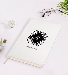 BK Gift Kişiye Özel Baş Harf İsim Tasarımlı Beyaz Defter-10