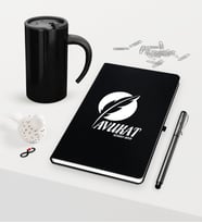 BK Gift Kişiye Özel Avukat Temalı Siyah Defter Kalem ve Termos Mug Seti - 12 (Model 1)