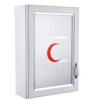 Ecza Dolabı Kapaklı PVC İlk Yardım Dolabı Çelik Ayna 159