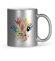 BK Gift Kişiye Özel Resim Öğretmeni Gümüş Yaldızlı Kupa Bardak  3