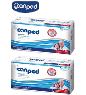 Canped Hasta Bezi Yetişkin Bel Bantlı Polietilen L-Büyük Boy 60 Adet