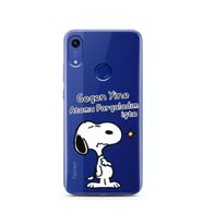 Snoopy Tasarımlı Süper Şeffaf Silikon Telefon Kılıfı Huawei Honor 8A 