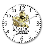 Herbert Berbert Duvar Saati Bombeli Gercek Cam