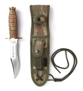 Special Ceviz Outdoor Komando Bıçağı Dövme Çelik TSK Renk Kılıflı