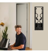 New Jargon - Çerçeve İçinde This İs Not A Cntrbass Tasarım Metal Tablosu 70x25cm (Siyah)