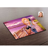 BK Gift Kişiye Özel Kadın Profesyonel Fotoğrafçı Karikatürlü Ahşap Puzzle-1