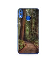 Orman Yol Tasarımlı Süper Şeffaf Silikon Telefon Kılıfı Huawei Honor 8x