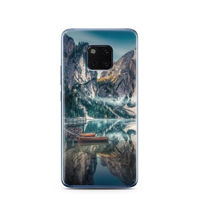 Göl Manzara Tasarımlı Süper Şeffaf Silikon Telefon Kılıfı Huawei Mate 20 Pro