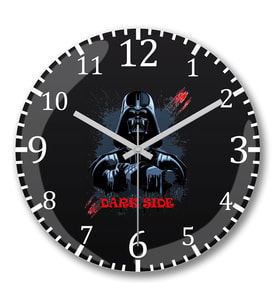 Darth Vader Duvar Saati Bombeli  Gercek  Cam