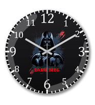 Darth Vader Duvar Saati Bombeli  Gercek  Cam