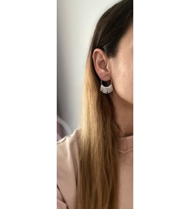 ZARİF SALLANTILI GÜMÜŞ KAPLAMA KÜPE