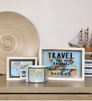 Travel Tasarımlı Kumbara Ve Kutulu Kupa Set