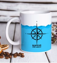 BK Gift Kişiye Özel Kaptan Beyaz Kupa Bardak-10