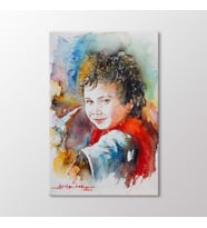 Arty Tablo Suluboya Portre Tablo (Karışık)