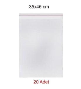Kendinden Yapışkanlı (Bantlı) Şeffaf Jelatin Torba 35x45 cm 20 Adet