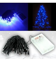 Pilli ve Animasyonlu 50 Led x 5 mt - Mavi Led Işık (STD)